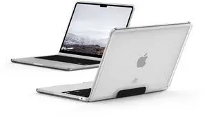[U] by UAG Designed for MacBook Air 13" Case 2022-2025 M2/M3/M4 (A3240 A3113 A2681) - Translucent Durable Lightweight Impact Resistant Laptop Protective Cover, Lucent Ice/Black