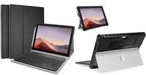ProCase Keyboard Case for Surface Pro 7 (2019)/ Pro 6 (2018)/ Pro 5 (2017)/ Pro 4 (2015) 12.3 Inch Bundle with Surface Pro 7 Plus/Pro 7/ Pro 6/ Pro 5/ Pro 4/ Pro LTE 12.3 Rugged Cover