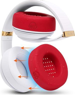 WC SweatZ Patented Protective Earpad Covers Made by WC | Fits Beats Studio 3 & 2 (Does Not Fit Beats Solo) / Bose QC35 & 35II / Bose 700 & More | Sweatproof & Easily Washable | Red