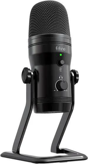 FIFINE USB Studio Recording Microphone Computer Podcast Mic for PC, PS4, Mac with Mute Button & Monitor Headphone Jack, Four Pickup Patterns for Vocals YouTube Streaming Gaming ASMR Zoom-Class (K690)