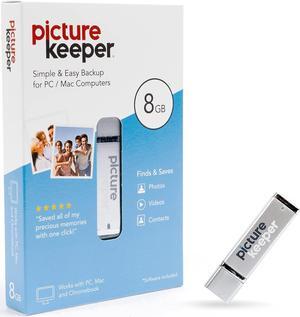 Picture Keeper Photo & Video USB Flash Drive for Mac and PC Computers, 8GB Thumb Drive