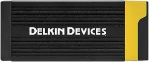 Delkin Devices USB 3.2 CFexpress Type A & UHS-II SD Card Reader, 10Gbps Dual-Slot for Professional Filmmakers, Photographers & Content Creators, Windows & Mac Compatible (DDREADER-58)