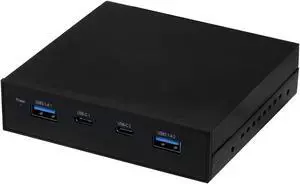 Sedna USB 3.2 Gen II ( 10Gbps ) 4 Port ( 2A2C) Internal Hub ( Floppy Bay ) with Type A to Type E Connector Adapter, Black (SE-USB32G2-IHUB-224-E)