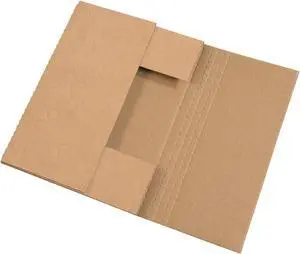 Aviditi Brown/Kraft Corrugated Cardboard Easy-Fold Mailer Box, 15" L x 11 1/8" W x 2" H, Pack of 50, Crush-Proof, for Shipping and Mailing UPS, USPS and FedEx