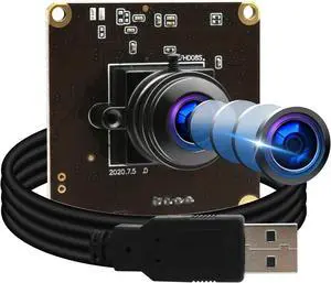ALPCAM USB Camera Module High Speed 60fps 120fps 260fps Webcam with 180degree Fisheye Lens Full HD 1080P Computer Webcam Wide Angle Lightburn Camera for Windows/Linux/Raspberry Pi/Mac