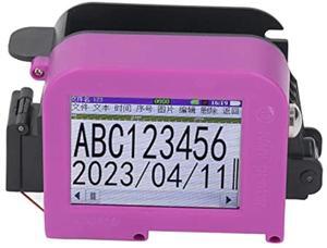 Focket Handheld Inkjet Coder, 1200mAh LED Color Date Barcode Hand Printer for Logo Date Label, Supports 100 Languages, No Cartridge Included