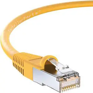 InstallerParts (10 Pack Ethernet Cable CAT6 Cable Shielded (SSTP/SFTP) Booted 6 FT - Yellow - Professional Series - 10Gigabit/Sec Network/High Speed Internet Cable, 550MHZ