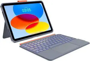 Case with Keyboard for iPad 10th Generation & 11th (A16, 2025): Bluetooth Wireless Detachable Magnetic Stand Rechargeable Keyboard with Folio Slim Compact Removable Cover with Trackpad, White Backlit