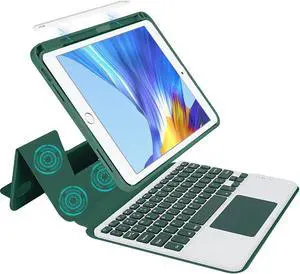 Keyboard Case for iPad (A16) 11th 10th Generation 11 inch 2025, Multi-Touch Trackpad, Wireless, Magnetic Detachable Bluetooth Keyboard Case with Pencil Holder for iPad 10th Gen 10.9 inch 2022 Green