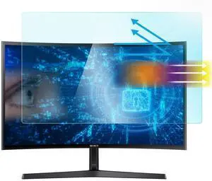 21.5" Anti Blue Light Anti Glare Screen Protector for Dell/HP/Acer/ViewSonic/ASUS/Aoc/Samsung/Sceptre/LG Diagonal 21.5" 16:9 Standard/Curved Monitor &Touchscreen, Protection Eyes (18.75"x10.55" /WxH)