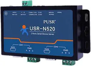 Double Serial Device RS232 RS485 RS422 Ethernet Server Modbus Multi-host Polling