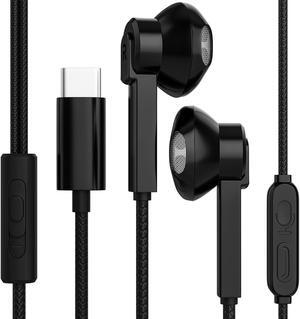 Maeline USB C Headphone, USB Type C Earphones Wired Earbuds Noise Canceling in-Ear Headset with Microphone for Computers, Laptops, Tablets, Phones, Watches, Headphones