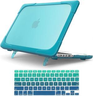 for MacBook Pro 15 Retina Case,StrongCase [Heavy Duty][Dual Layer] Hard Case Cover with Plastic Bumper for Apple MacBook Pro 15.4" with Retina Display (Compatible with A1398 2012-2015 Release) - Blue