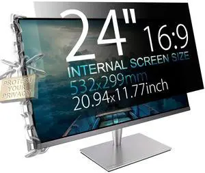 MAYAMANG 24" (16:9 Aspect Ratio) Privacy Screen Protector for Widescreen Computer Monitor - 20.94x11.77 inch/532x299 mm - Privacy Filter Display Filter Film - We Offer 2 Different 24" Filter Sizes