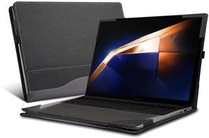 Laptop Cover16 inches for Samsung Galaxy Book 3 Pro|Book3 Pro 360|Book3 Ultra |Galaxy Book 4 Pro|Book 4 Pro 360 2-in-1|Book 4 Uitra|16 inches PU Leather Detachable Cover (Gray Black)