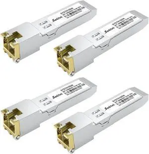 1.25G Copper SFP Transceiver,1000Base-T RJ45 SFP Module,Hot Pluggable, 1.25G SFP-T CAT5E,Up to 100m Distance,Compatible with Cisco, Ubiquiti, Mikrotik, Netgear, Dlink,Linksys and More (4 Pack) 1.25G Copper SFP Transceiver,1000Base-T RJ45 SFP Module,Hot Pluggable, 1.25G SFP-T CAT5E,Up to 100m Distance,Compatible with Cisco, Ubiquiti, Mikrotik, Netgear, Dlink,Linksys and More (4 Pack)