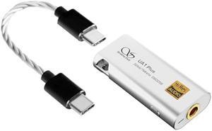 SHANLING UA1 Plus Headphone Amplifier, Portable USB DAC/AMP,Dual 43131 DAC,CT701 USB Receive Chip,Support Up to 768kHZ/32bit,DSD256,80mW@32O Output,Android app Control (Silver)