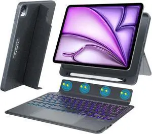 Combo Keyboard Case with Trackpad for ipad Air 11-inch (M2) 2024 & iPad Pro 11 inch (1st/2nd/3rd/4th Generation), Detachable Backlit Keyboard with Kickstand, Multi-Mode, For 10.9iPad Air 4th/5th Gen