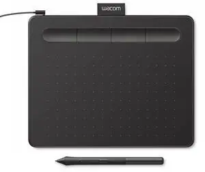 Wacom Intuos Small Graphics Drawing Tablet, includes Training & Software; 4 Customizable ExpressKeys Compatible With Chromebook Mac Android & Windows, photo/video editing, design & education,Black
