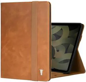 TORRO Case Compatible with iPad Air 11" 2025/2024 and 5th/4th Gen 2022/2020  Genuine Leather iPad Air M3 & M2 Case with Stand Function, Apple Pencil Connectivity and Wake Sleep Function (Tan)