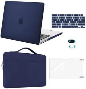 MOSISO Compatible with MacBook Pro 14 inch Case 2025 2024 2023 2022 2021 M5 M4 M3 M2 M1 A3434 A3112 A3185 A3401 A2918 A2992 A2779 A2442, Case&Bag&Keyboard Skin&Webcam Cover&ScreenFilm, Navy Blue