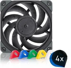 Noctua 480mm AIO Upgrade Bundle (4X NF-A12x25 PWM chromax.Black.swap 120mm Fans Plus 1x NT-H2 Thermal Paste)
