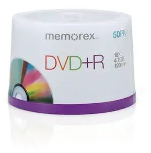 Memorex DVD+R 16x 4.7GB 50 Pack Spindle