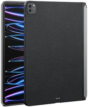 PITAKA iPad Pro 11 Inch Case (2022/2021, 4th/3rd Gen), Fits MagEZ Folio 2 & MagEZ Stand, Aramid Fiber Made, Black/Grey