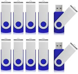 Aiibe 64GB USB Flash Drive 50 Pack Thumb Drive 64GB Flash Drive USB Drive Bulk USB 2.0 Memory Stick Jump Drives 64GB Multipack, Blue