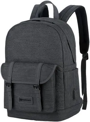 Nordace Comino Classic Backpack with USB Charging Port, Water Resistant - 15.6 Inch Laptop Backpack for Everyday, Travel, Work (Charcoal)