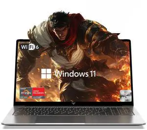 KAIGERR Gaming Laptop, Laptop with AMD Ryzen 7 5700U (8C/16T, Up to 4.3GHz), 16GB RAM 512GB NVMe SSD Laptop Computer, Radeon RX Vega 8 Graphics, 16.1-inch FHD Display, WiFi 6, 53Wh Battery, Backlit KB