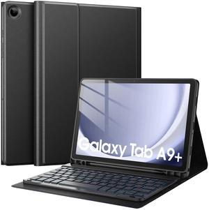 TiMOVO Keyboard Case with Pen Slot for Galaxy Tab A9 Plus 2023, Samsung Galaxy Tab A9+ Keyboard Case with Backlight, Magnetic Detachable Keyboard for Galaxy Tab A9+ 11 inch 2023, Black