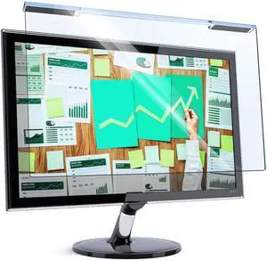 VINTEZ Blue Light Blocking Screen Protector Panel for 21.5 inch Diagonal PC Anti-UV Eye Protection Filter Film - Widescreen Laptop and Monitor Frame Hanging Type (W 19.3" X H 11.3") [2 Pack]