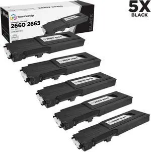 LD Products Compatible Toner Cartridge Replacement for Dell 593-BBBU Extra High Yield (Black, 5-Pack Set)