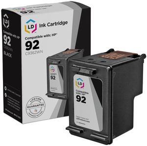 LD Products Remanufactured Ink Cartridge Replacement for HP 92 C9362WN (Black)