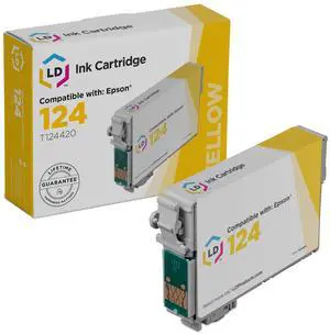 LD Products Remanufactured Ink Cartridge Replacement for Epson 124 T124420 Moderate Yield (Yellow)