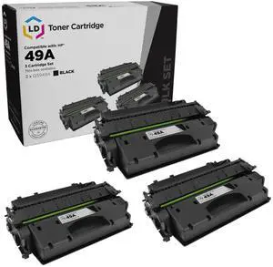 LD Products Compatible Toner Cartridge Replacement for HP 49A Q5949A (Black, 3-Pack)
