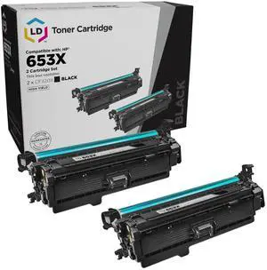 LD Products Compatible Toner Cartridge Replacement for HP 653X CF320X High Yield (Black, 2 Cartridge Pack)