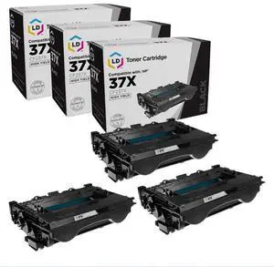 LD Products Compatible Toner Cartridge Replacements for HP 37X CF237X High Yield (Black, 3-Pack)