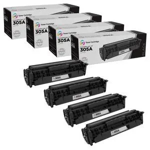 LD Products Toner Cartridge Compatible Replacement for HP 305A CE410A (Black, 4-Pack) HP305A HP LaserJet & LaserJet Pro: 300 Color MFP M375nw, 400 Color M451dn, Pro 400 Color M475dn LD Products Toner Cartridge Compatible Replacement for HP 305A CE410A (Black, 4-Pack) HP305A HP LaserJet & LaserJet Pro: 300 Color MFP M375nw, 400 Color M451dn, Pro 400 Color M475dn