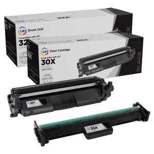 LD Products Compatible Toner & Drum Cartridge Replacement for HP 30X CF230X 30A Toner & 32A CF232A Drum for Laserjet Pro M203dw M203dn MFP M227fdw M227fdn Printer (3 Black Toners, 1 Drum, 4-Pack) LD Products Compatible Toner & Drum Cartridge Replacement for HP 30X CF230X 30A Toner & 32A CF232A Drum for Laserjet Pro M203dw M203dn MFP M227fdw M227fdn Printer (3 Black Toners, 1 Drum, 4-Pack)