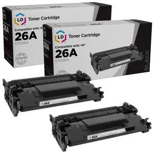 LD Products Compatible Toner Cartridge Replacements for HP 26A CF226A 26X CF226X Laserjet Pro M402d M402dn M402dne M402dw M402n MFP M426fdw M426fdn MFP M426dw (Standard Yield Black, 2-Pack) LD Products Compatible Toner Cartridge Replacements for HP 26A CF226A 26X CF226X Laserjet Pro M402d M402dn M402dne M402dw M402n MFP M426fdw M426fdn MFP M426dw (Standard Yield Black, 2-Pack)
