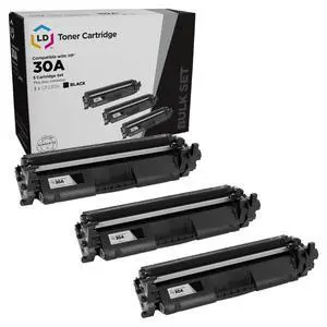 LD Products Compatible Replacements for HP 30A CF230A 30X CF230X Toner Cartridge (Black, 3-Pack) for use in HP Laserjet Pro: M203d, M203dn, M203dw, MFP M227d, MFP M227fdn, MFP M227fdw, MFP M227sdn LD Products Compatible Replacements for HP 30A CF230A 30X CF230X Toner Cartridge (Black, 3-Pack) for use in HP Laserjet Pro: M203d, M203dn, M203dw, MFP M227d, MFP M227fdn, MFP M227fdw, MFP M227sdn