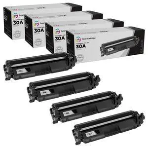 LD Products Compatible Replacements for HP 30A CF230A 30X CF230X Toner Cartridge (Black, 4-Pack) for use in HP Laserjet Pro: M203d, M203dn, M203dw, MFP M227d, MFP M227fdn, MFP M227fdw, MFP M227sdn LD Products Compatible Replacements for HP 30A CF230A 30X CF230X Toner Cartridge (Black, 4-Pack) for use in HP Laserjet Pro: M203d, M203dn, M203dw, MFP M227d, MFP M227fdn, MFP M227fdw, MFP M227sdn