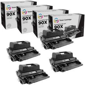 LD Compatible Toner Cartridge Replacement for HP 90X HighYield (Black, 4-Pack) LD Compatible Toner Cartridge Replacement for HP 90X HighYield (Black, 4-Pack)