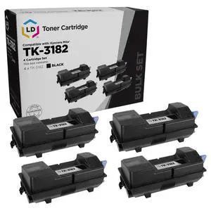 LD Compatible Kyocera TK-3182 (1T02T70US0) Black Toner 4-Pack for ECOSYS P3055dn LD Compatible Kyocera TK-3182 (1T02T70US0) Black Toner 4-Pack for ECOSYS P3055dn