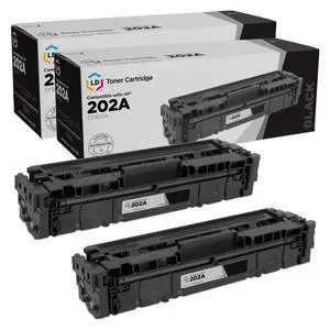 LD Products Compatible Toner Cartridge Replacements for HP 202A / CF500A Black (2-Pack) for use in M254dw, M281cdw, M281dw, M281fdw LD Products Compatible Toner Cartridge Replacements for HP 202A / CF500A Black (2-Pack) for use in M254dw, M281cdw, M281dw, M281fdw