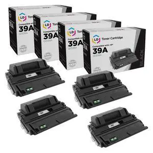 LD Compatible Replacements for HP 39A / Q1339A 4PK Black Toner Cartridges LD Compatible Replacements for HP 39A / Q1339A 4PK Black Toner Cartridges
