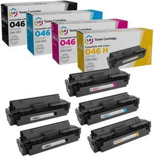 LD Products Compatible Toner Cartridge Replacements for Canon 046H High Yield (2 Black, 1 Cyan, 1 Magenta, 1 Yellow, 5-Pack) for use in ImageCLASS LBP654Cdw, LBP654Cfw, MF731Cdw, MF733Cdw, MF735Cdw LD Products Compatible Toner Cartridge Replacements for Canon 046H High Yield (2 Black, 1 Cyan, 1 Magenta, 1 Yellow, 5-Pack) for use in ImageCLASS LBP654Cdw, LBP654Cfw, MF731Cdw, MF733Cdw, MF735Cdw