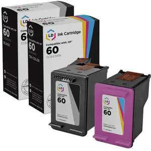 LD Products Ink Cartridge Replacement for HP 60 CC640WN (Black, 2-Pack) Compatible with HP Photosmart, ENVY e All-in-one, and Deskjet printers LD Products Ink Cartridge Replacement for HP 60 CC640WN (Black, 2-Pack) Compatible with HP Photosmart, ENVY e All-in-one, and Deskjet printers